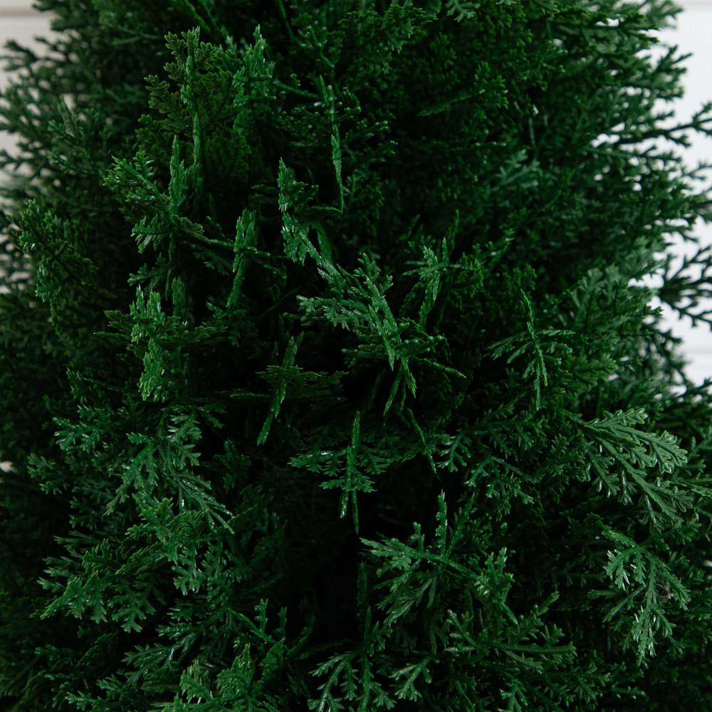 Artificial Cedar Plant with Integrated Ground Stake (Indoor/Outdoor) - Set of 2. Picture 2