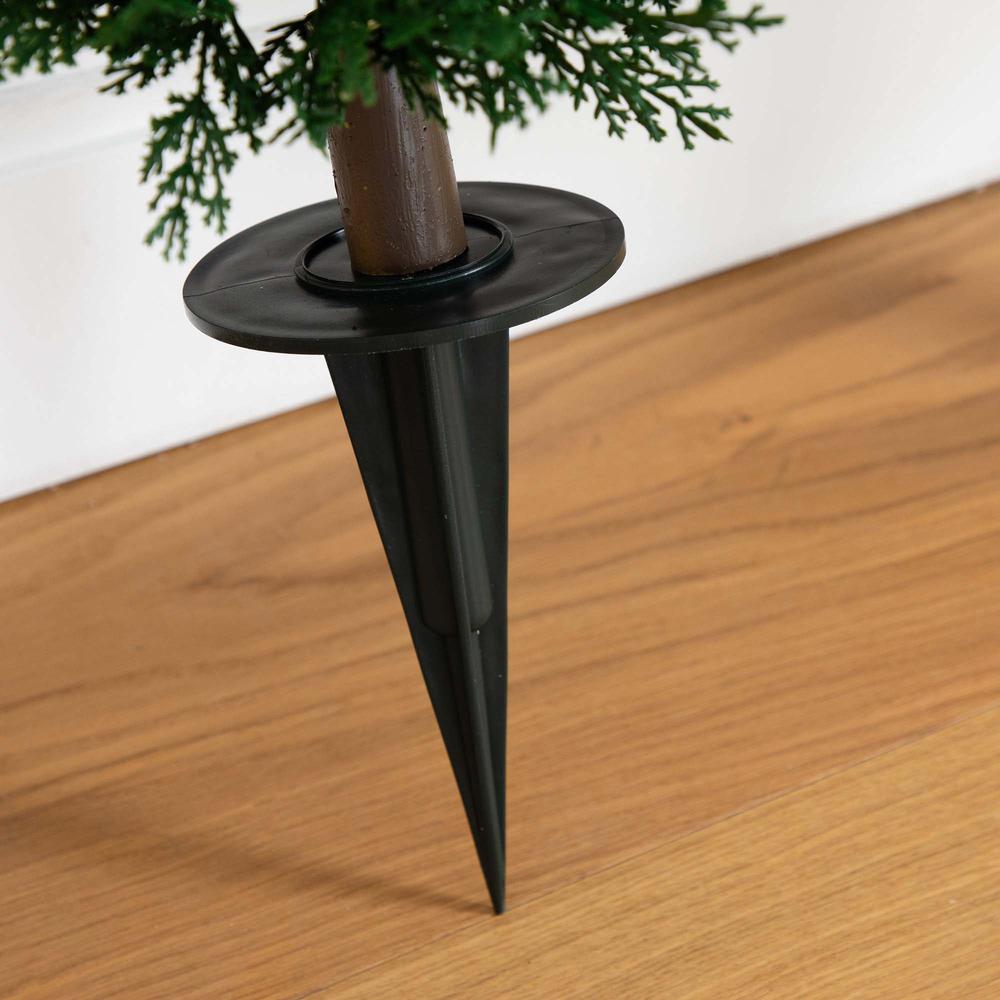 Artificial Cedar Plant with Integrated Ground Stake (Indoor/Outdoor) - Set of 2. Picture 3