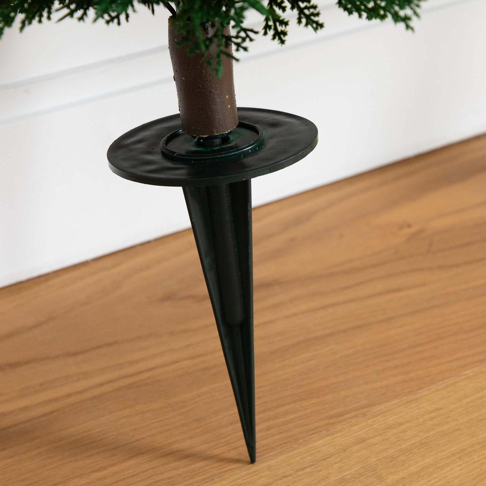 Artificial Cedar Plant with Integrated Ground Stake (Indoor/Outdoor) - Set of 2. Picture 3