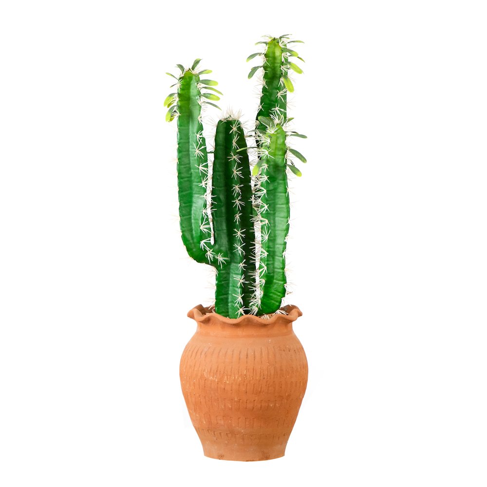 28in. Artificial Cactus in Terracotta Planter. Picture 2