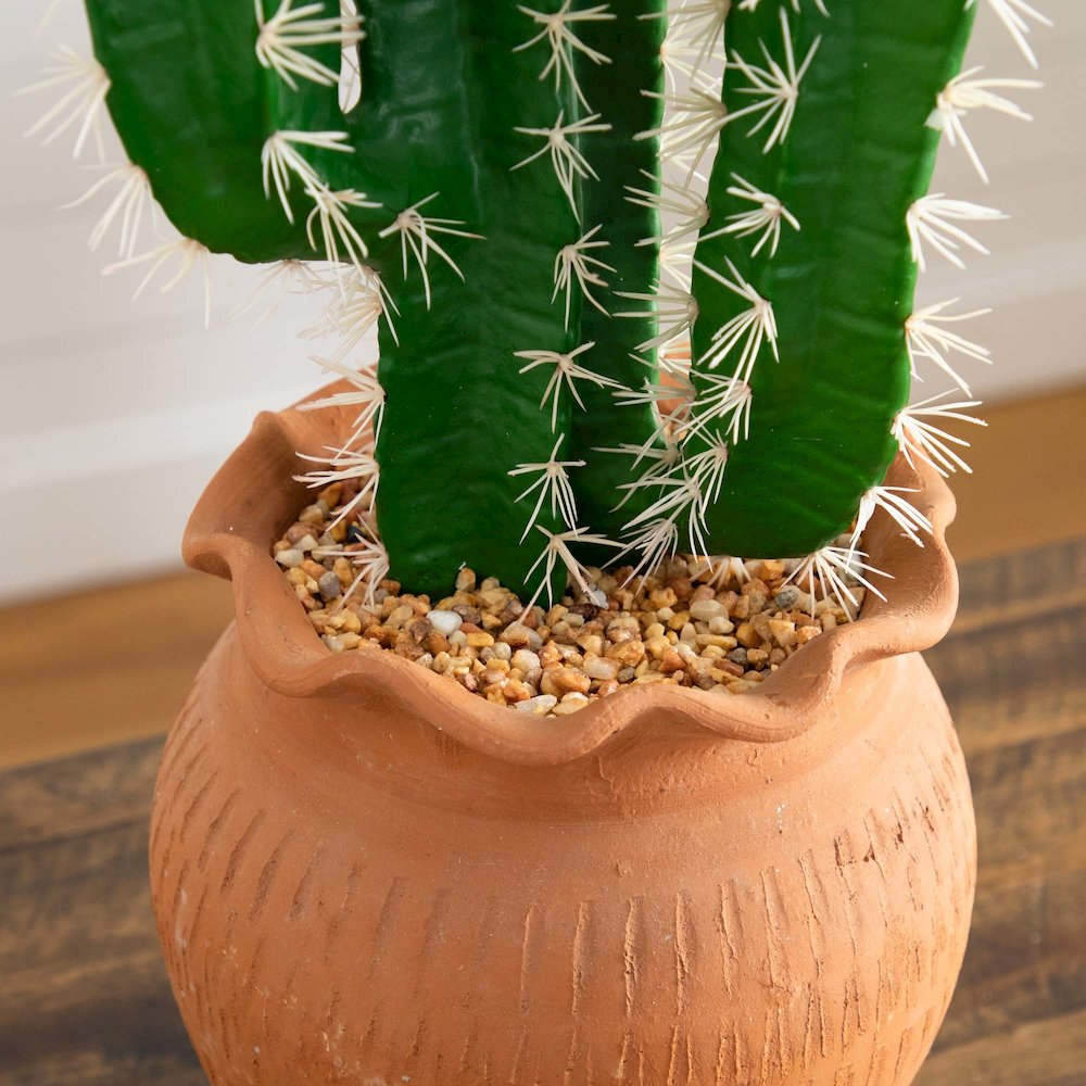 28in. Artificial Cactus in Terracotta Planter. Picture 6