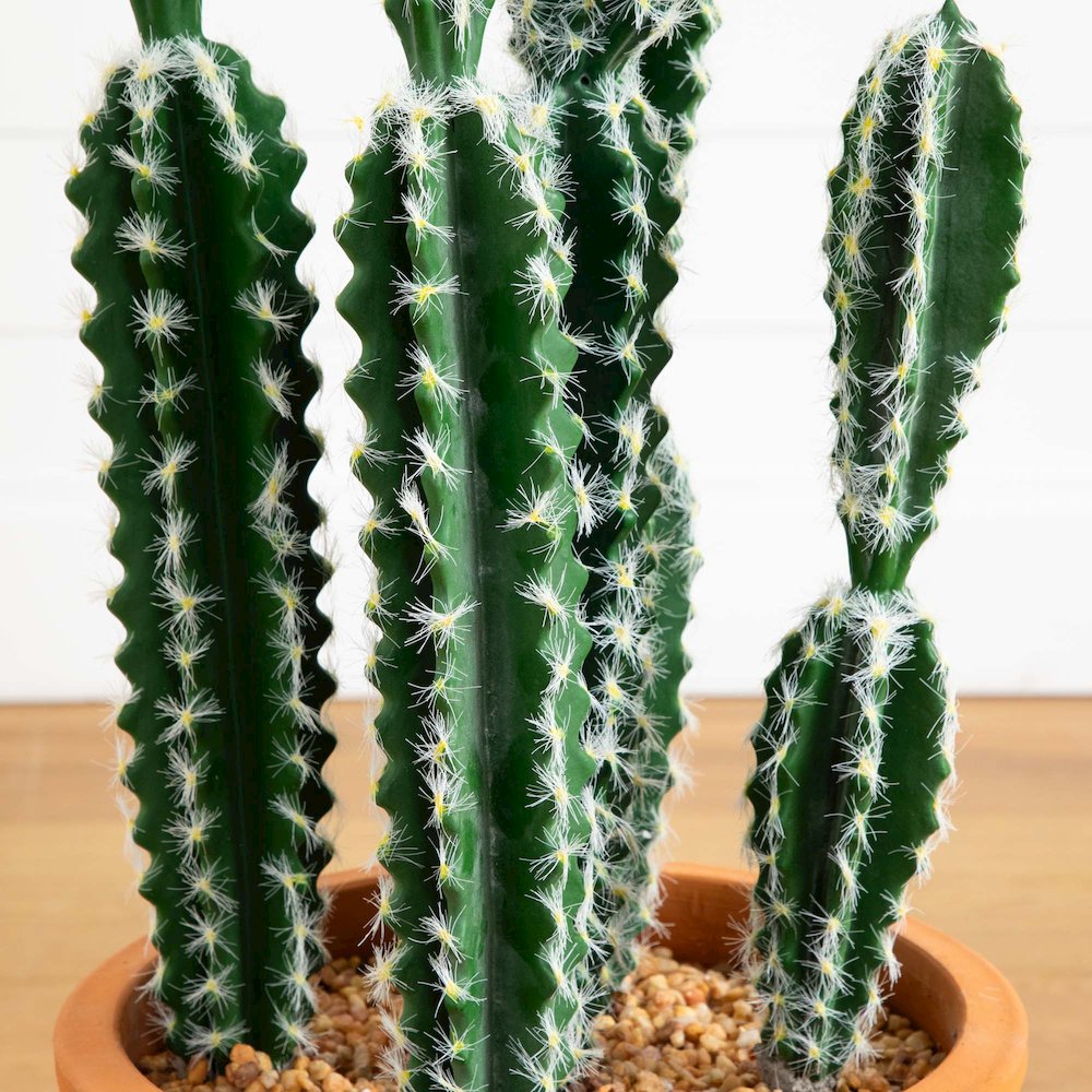 41in. Artificial Cactus in Terracotta Planter. Picture 2