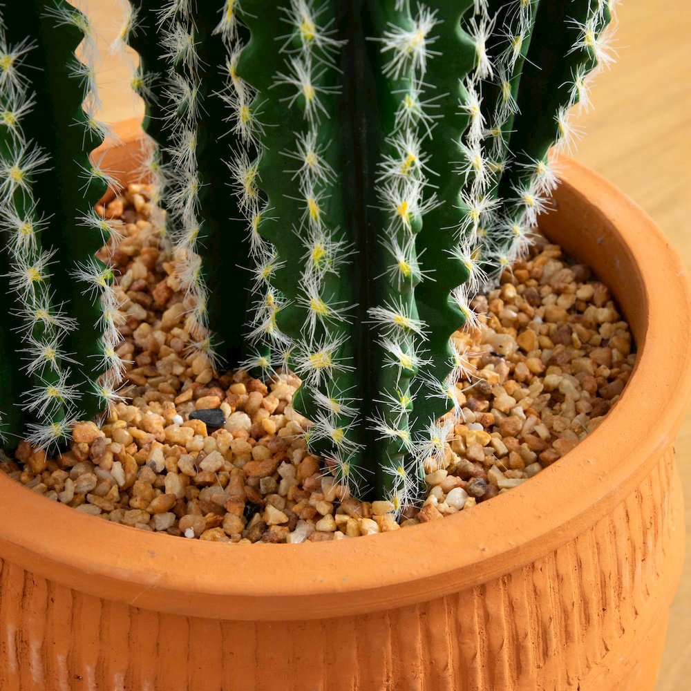 41in. Artificial Cactus in Terracotta Planter. Picture 3