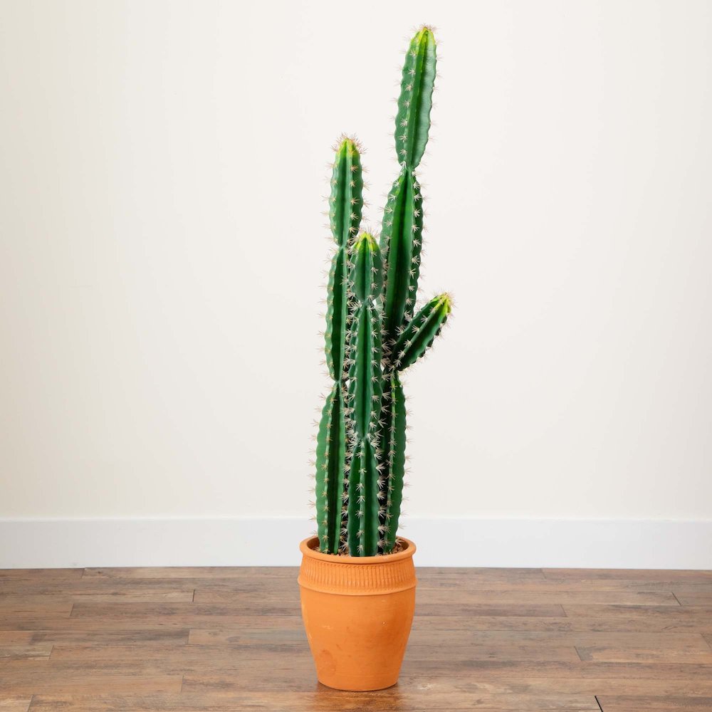 5ft. Artificial Cactus in Terracotta Planter. Picture 3