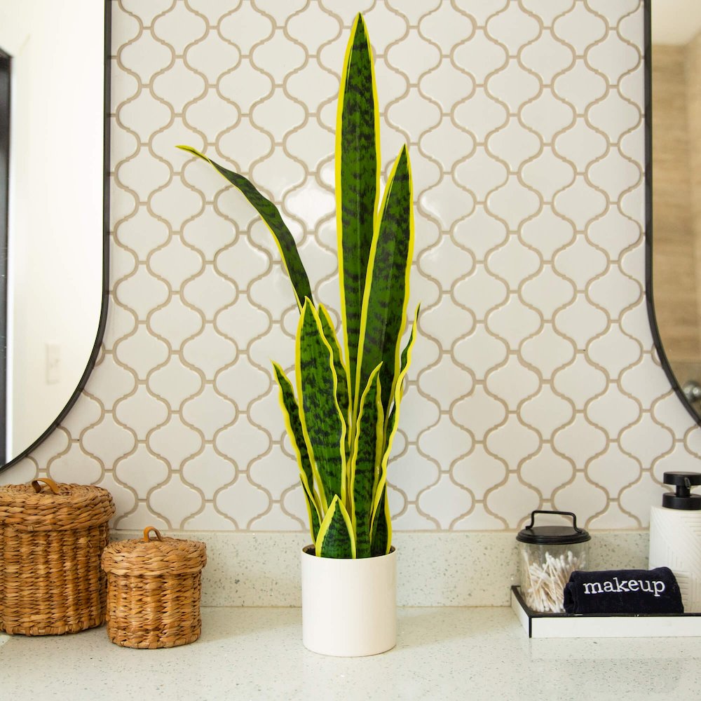 30in. Artificial Sansevieria Plant. Picture 6
