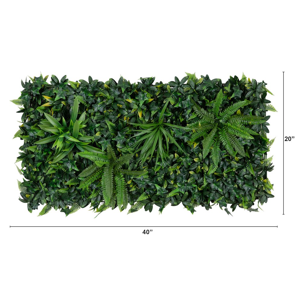 20in. x 40in. UV Resistant Andean Cloud Forest Artificial Living Wall Panel. Picture 2