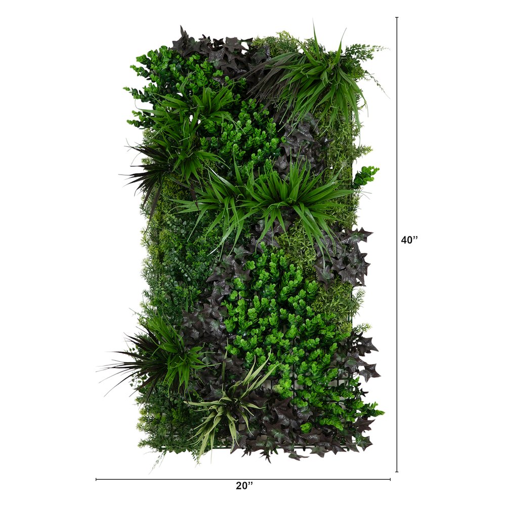 20in. x 40in. UV Resistant Borneo Jungle Artificial Living Wall Panel. Picture 2