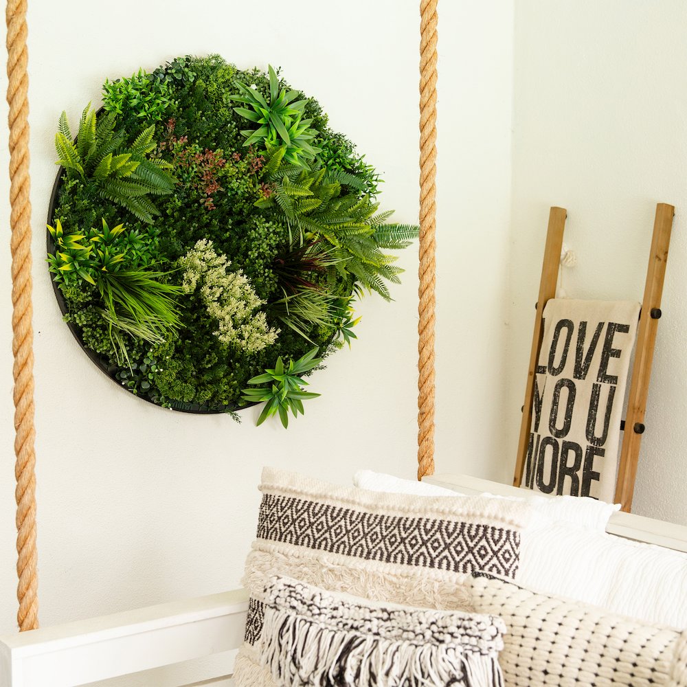 38in. UV Resistant Amazon Rainforest Artificial Living Wall Art Panel. Picture 9