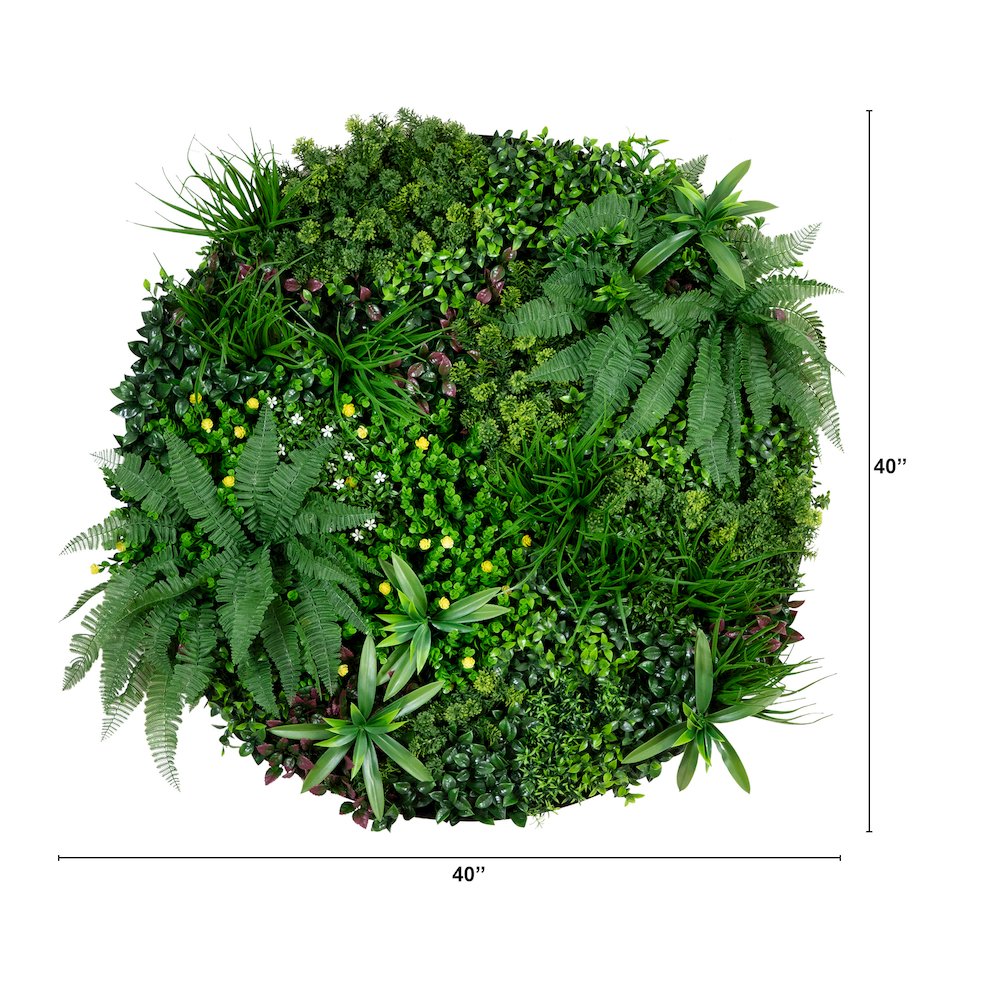 40in. UV Resistant Amalfi Coast Artificial Living Wall Art Panel. Picture 2