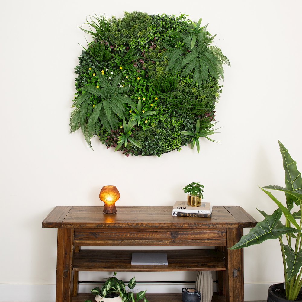 40in. UV Resistant Amalfi Coast Artificial Living Wall Art Panel. Picture 9