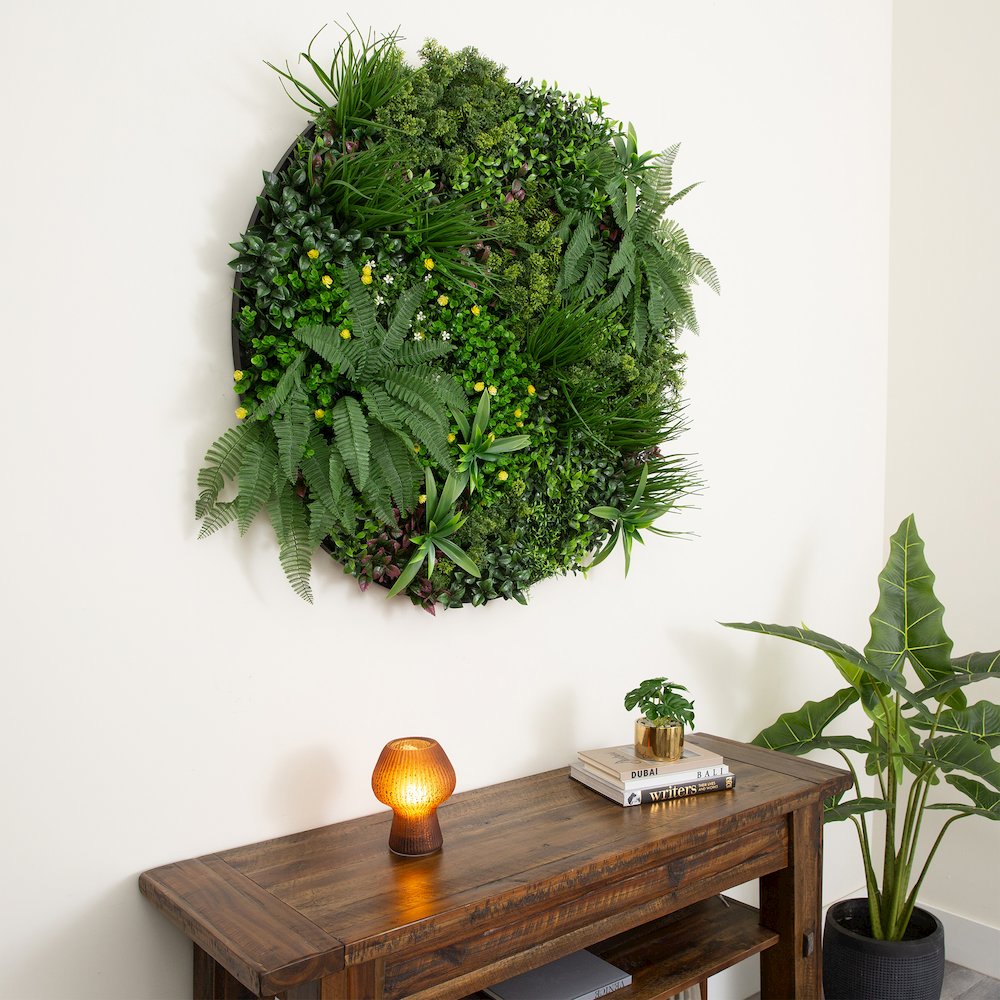 40in. UV Resistant Amalfi Coast Artificial Living Wall Art Panel. Picture 6
