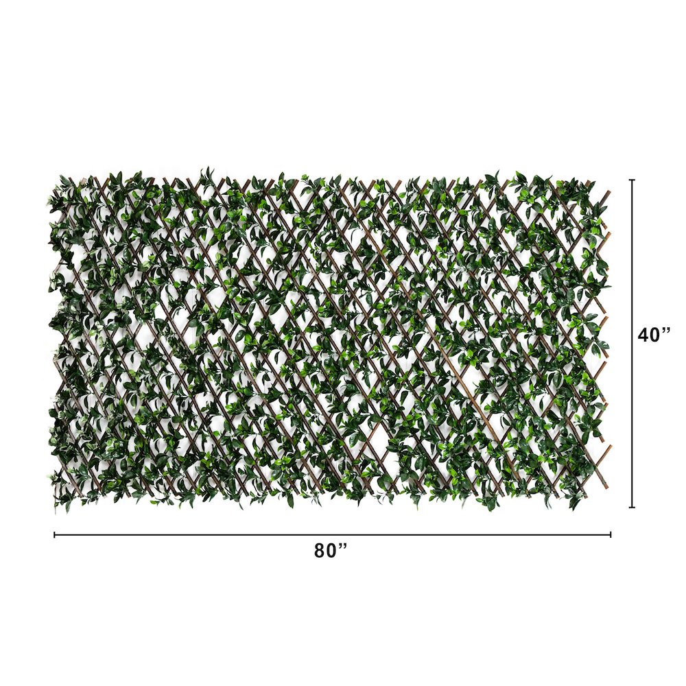 40in. x 80in. UV Resistant Artificial Gardenia Expandable Privacy Fence Screen. Picture 2