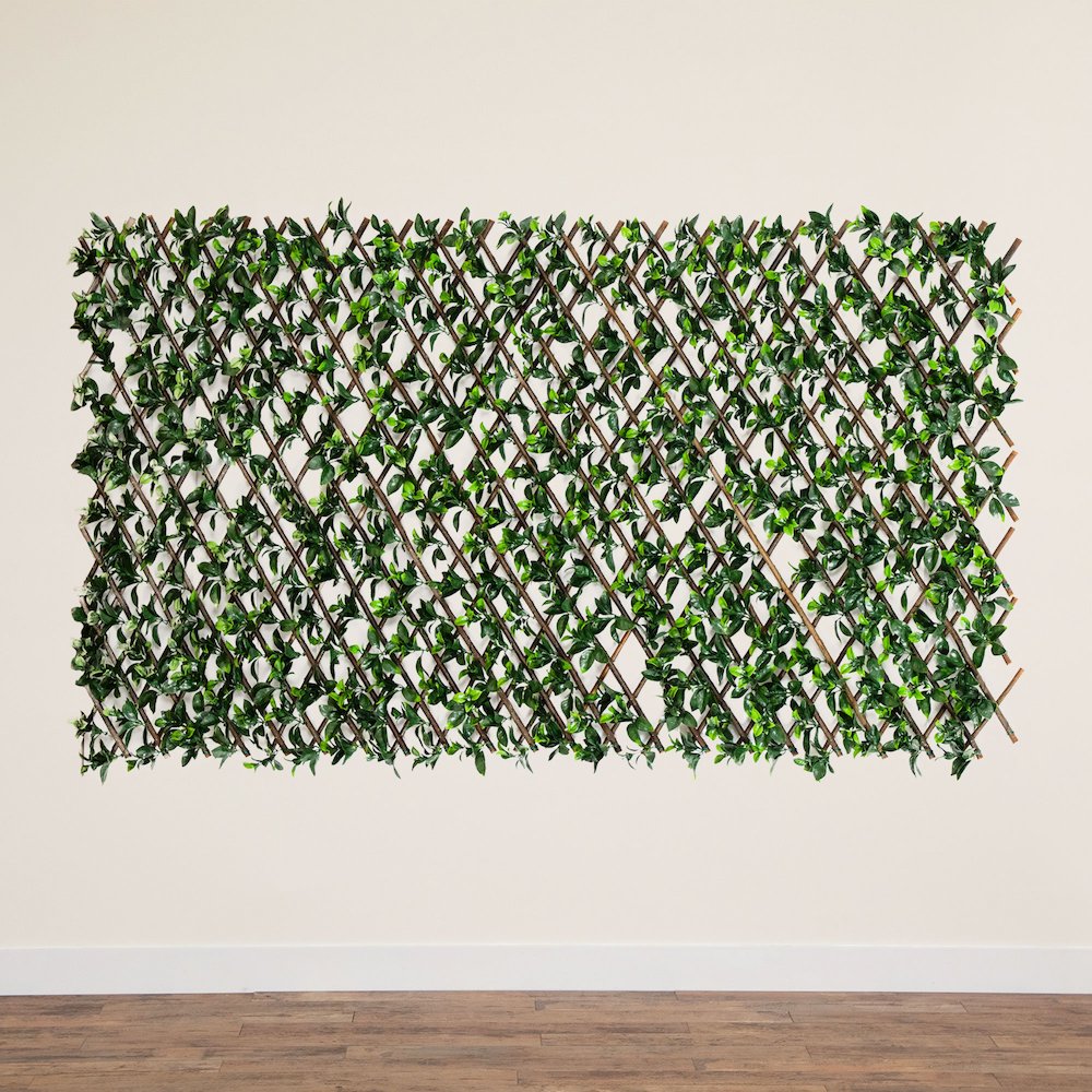 40in. x 80in. UV Resistant Artificial Gardenia Expandable Privacy Fence Screen. Picture 6