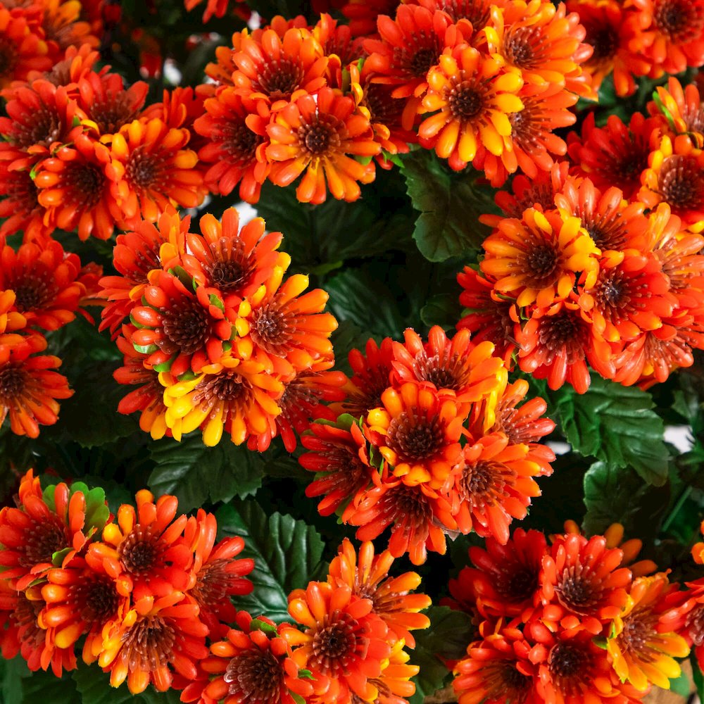 24in. UV Resistant Artificial Chrysanthemum Hanging Basket (Indoor/Outdoor). Picture 8