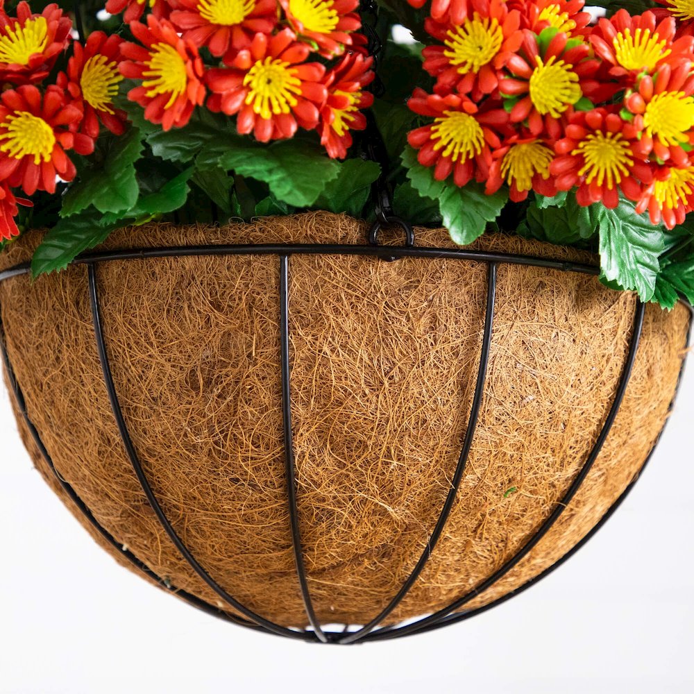 24in. UV Resistant Artificial Chrysanthemum Hanging Basket (Indoor/Outdoor). Picture 9