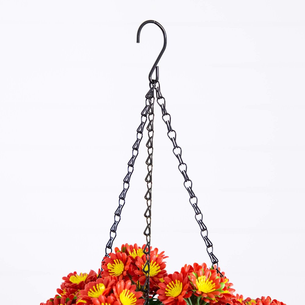 24in. UV Resistant Artificial Chrysanthemum Hanging Basket (Indoor/Outdoor). Picture 6