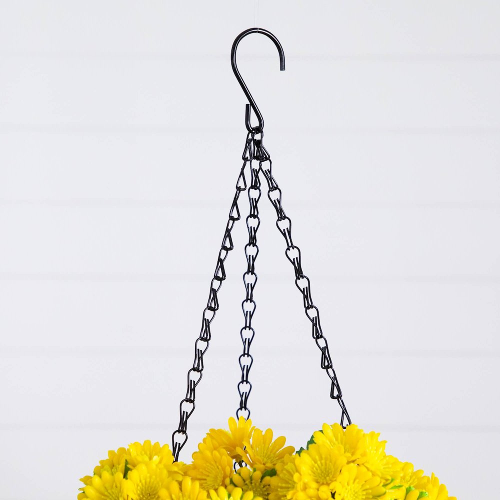24in. UV Resistant Artificial Chrysanthemum Hanging Basket (Indoor/Outdoor). Picture 6