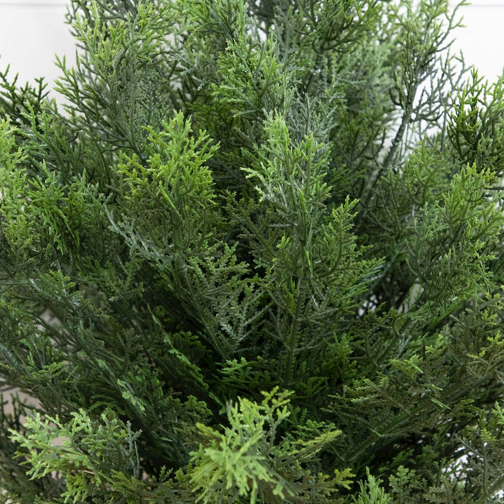 3ft. UV Resistant Artificial Cedar Bush with Integrated Ground Stake. Picture 2