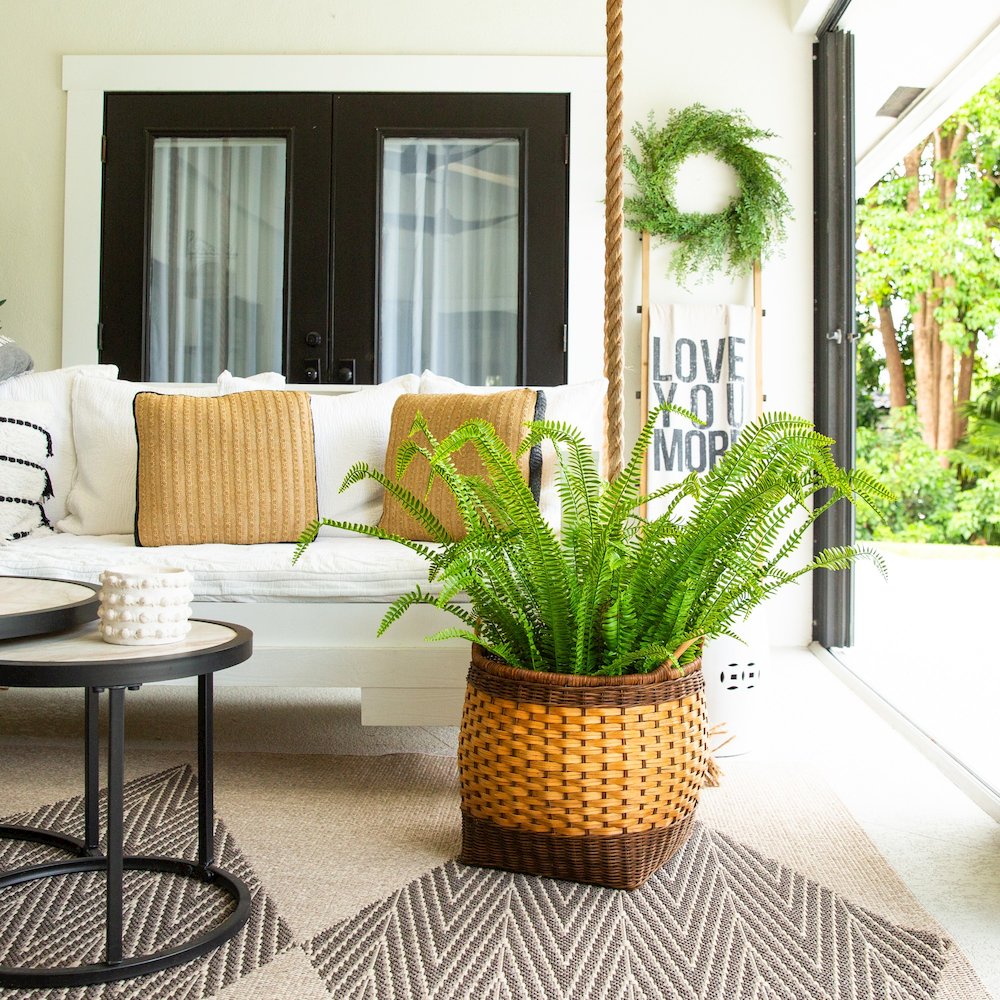 3ft. UV Resistant Artificial Boston Fern Plant with Real Touch Leaves. Picture 6