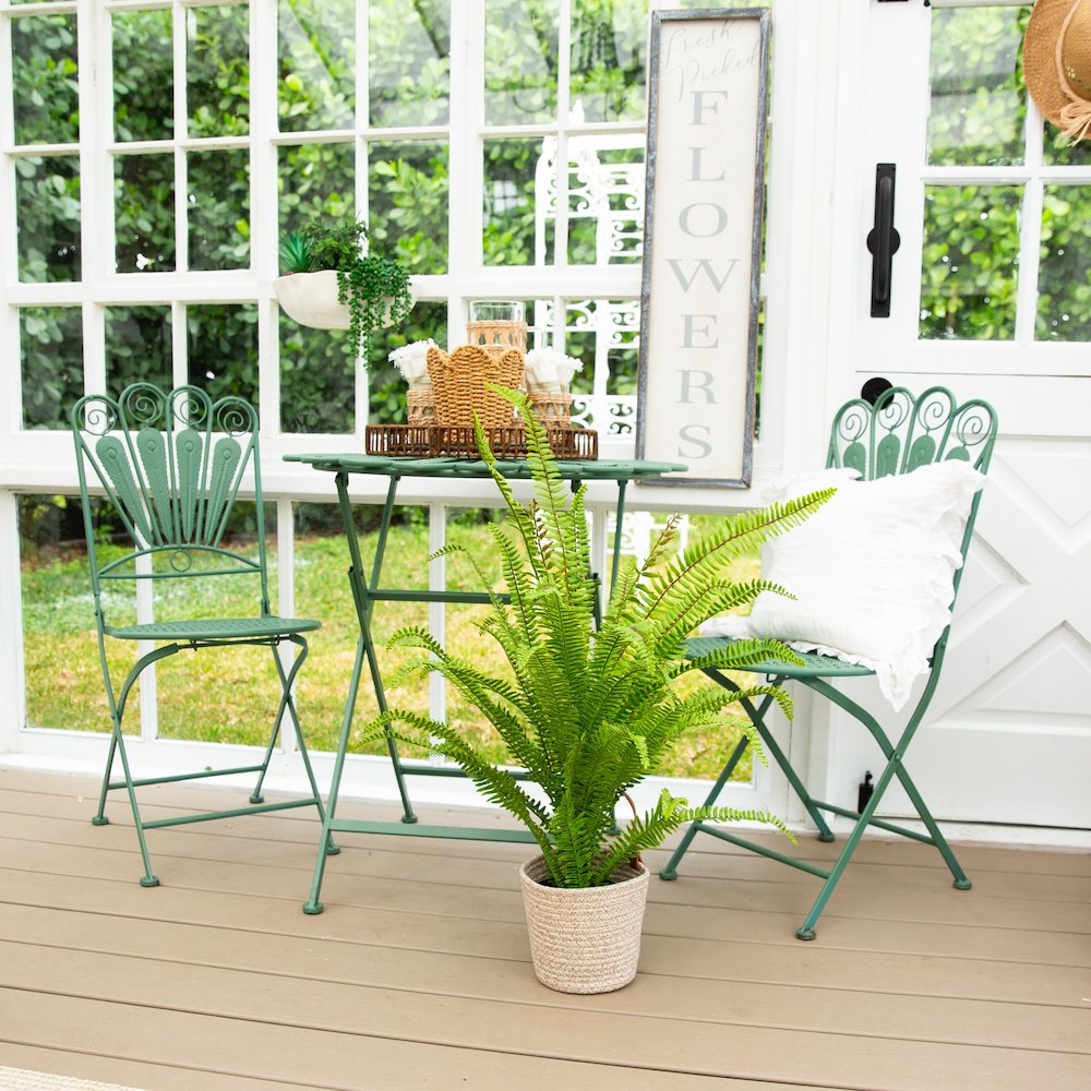 3ft. UV Resistant Artificial Boston Fern Potted Plant with Real Touch Leaves. Picture 4