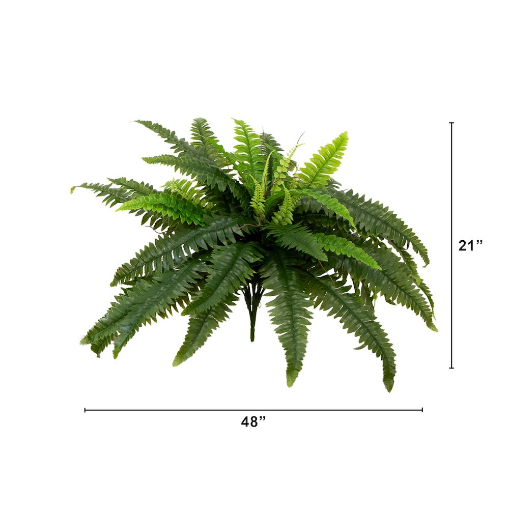 40in. UV Resistant Artificial Boston Fern (Indoor/Outdoor) - Set of 2. Picture 1