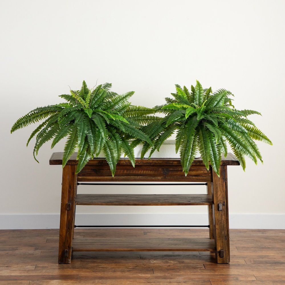 48in. UV Resistant Artificial Boston Fern (Indoor/Outdoor) - Set of 2. Picture 9