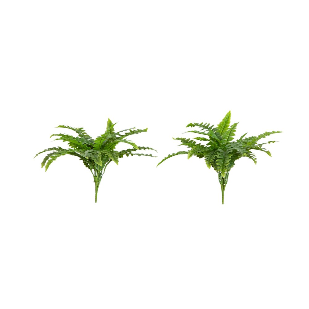 19in. UV Resistant Artificial Boston Fern (Indoor/Outdoor) - Set of 2. Picture 9