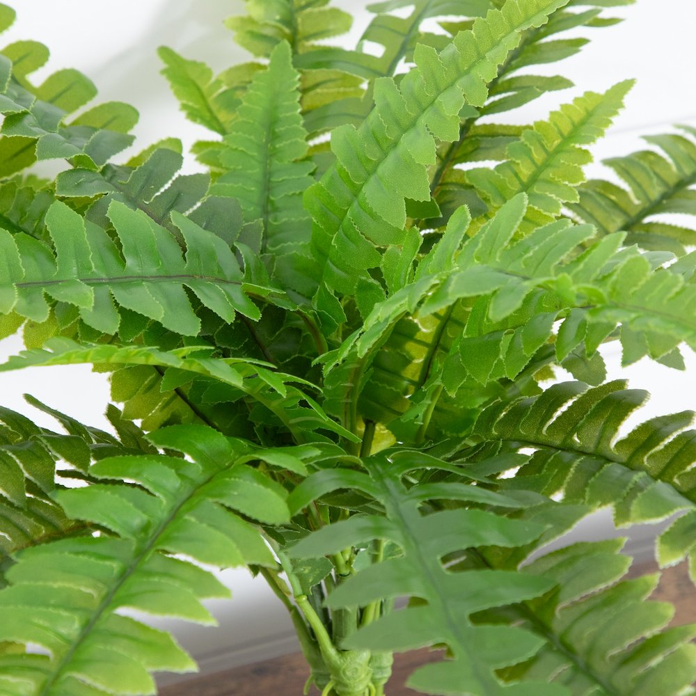 19in. UV Resistant Artificial Boston Fern (Indoor/Outdoor) - Set of 2. Picture 2