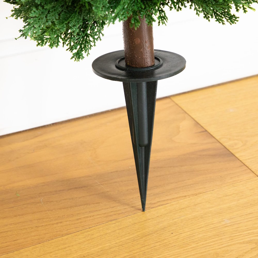 4ft. UV Resistant Artificial Cedar Plant with Integrated Ground Stake - Set of 2. Picture 5