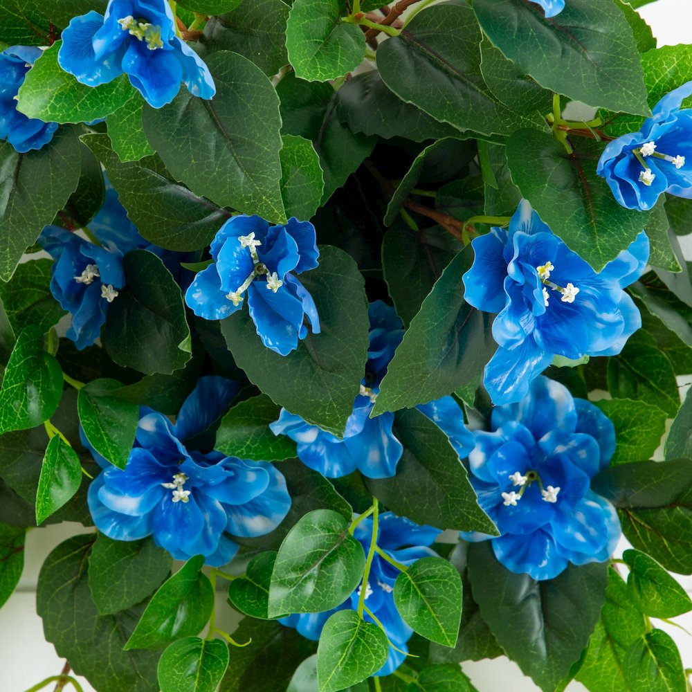 24in. UV Resistant Artificial Azalea Hanging Plant (Indoor/Outdoor) - Set of 3. Picture 4
