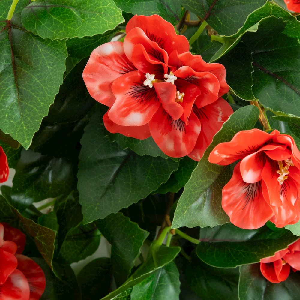 24in. UV Resistant Artificial Azalea Hanging Plant (Indoor/Outdoor) - Set of 3. Picture 4