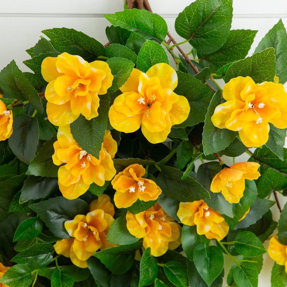 24in. UV Resistant Artificial Azalea Hanging Plant (Indoor/Outdoor) - Set of 3. Picture 4
