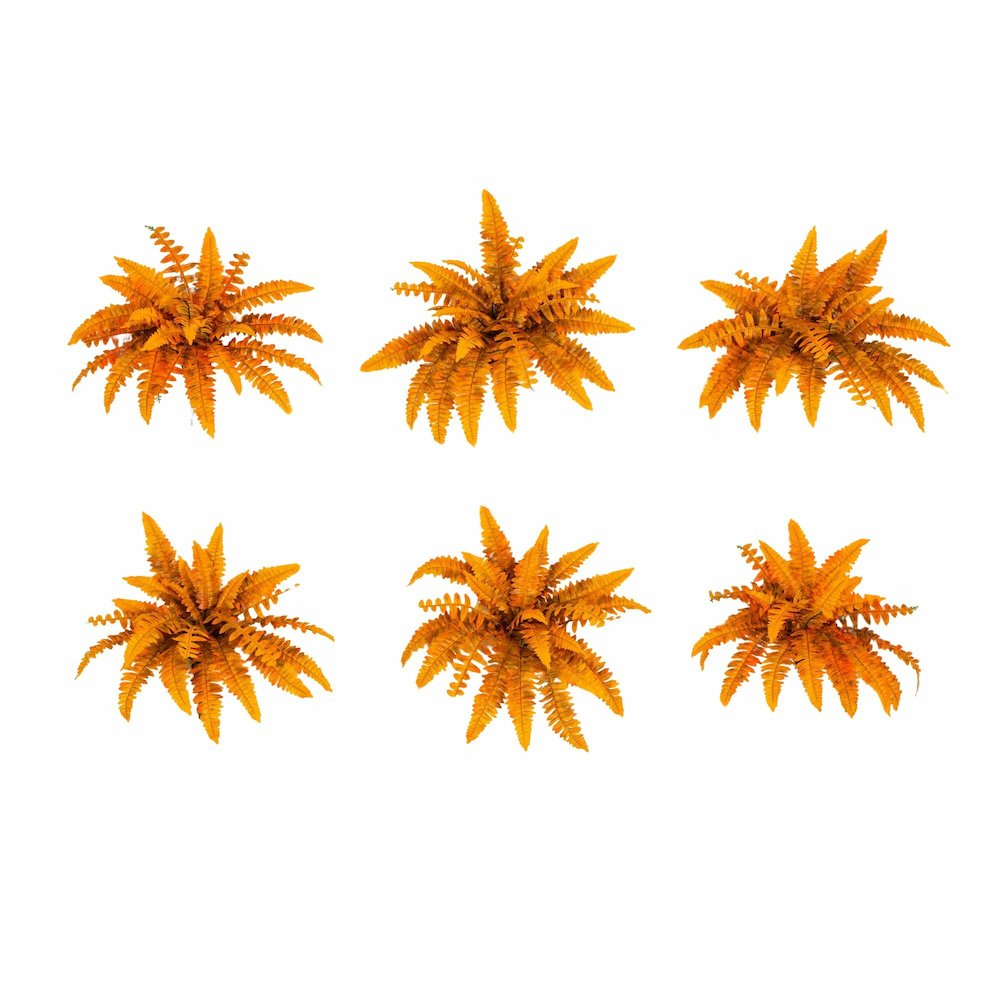 19in. Autumn Artificial Fall Boston Fern - Set of 6. Picture 1