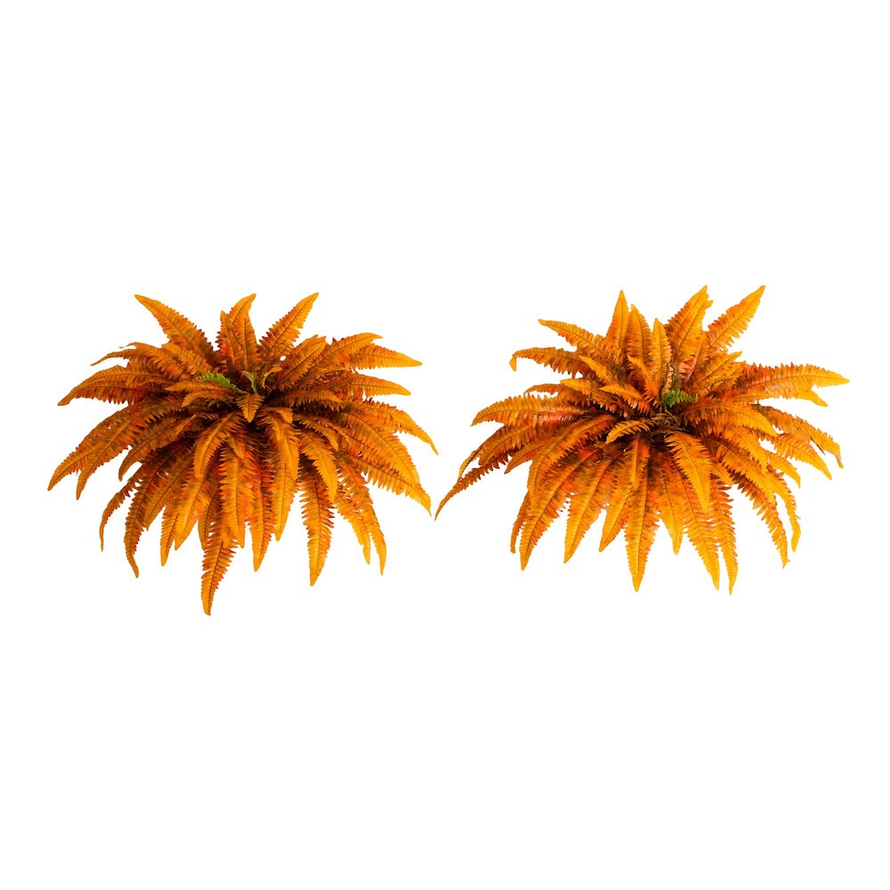 48in. Autumn Artificial Fall Boston Fern - Set of 2. Picture 1