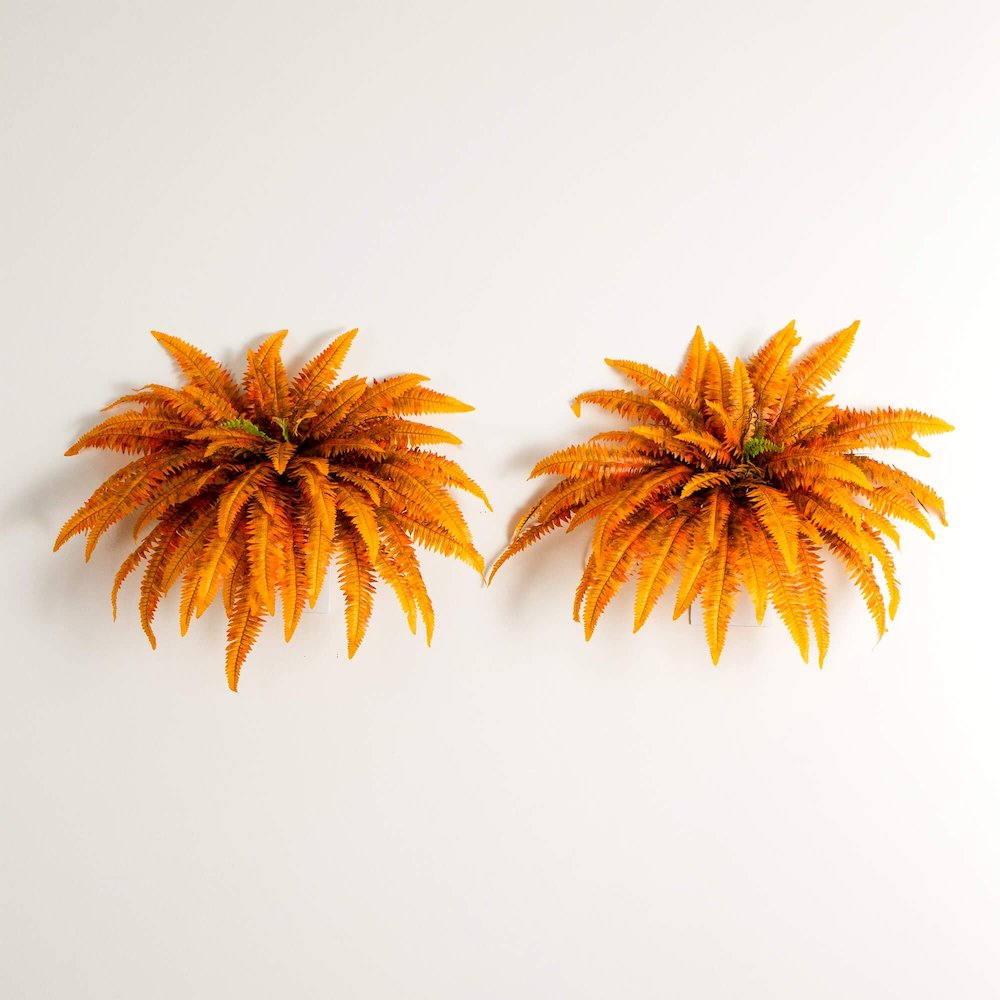 48in. Autumn Artificial Fall Boston Fern - Set of 2. Picture 6