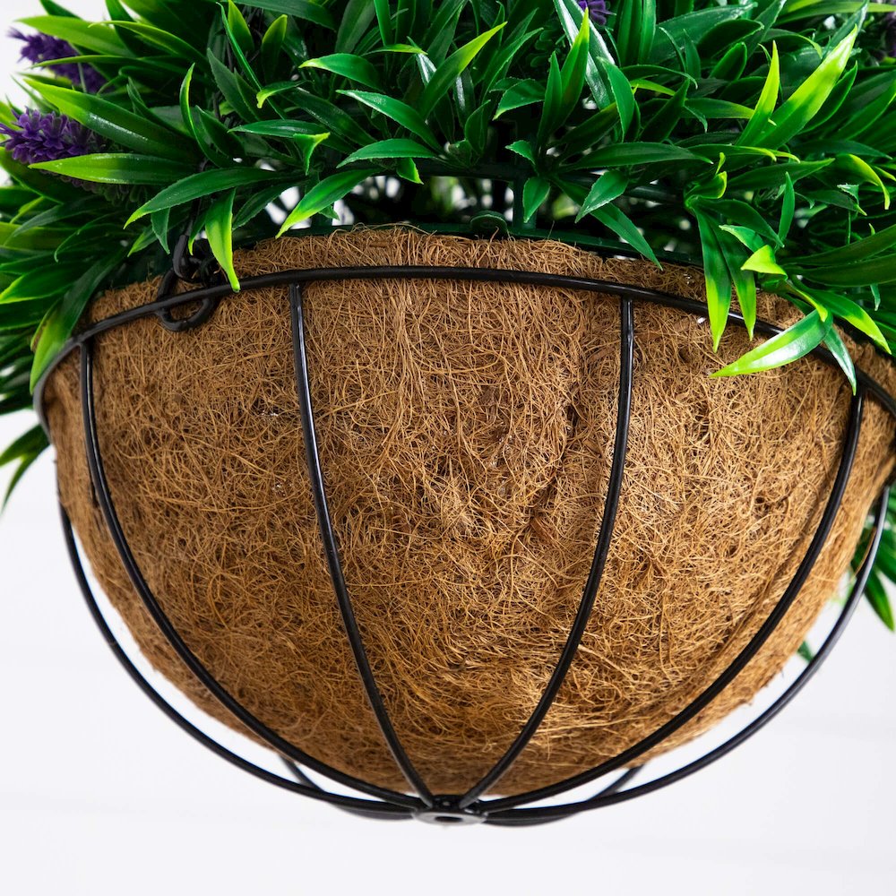 18in. UV Resistant Artificial Lavender Hanging Basket (Indoor/Outdoor). Picture 5