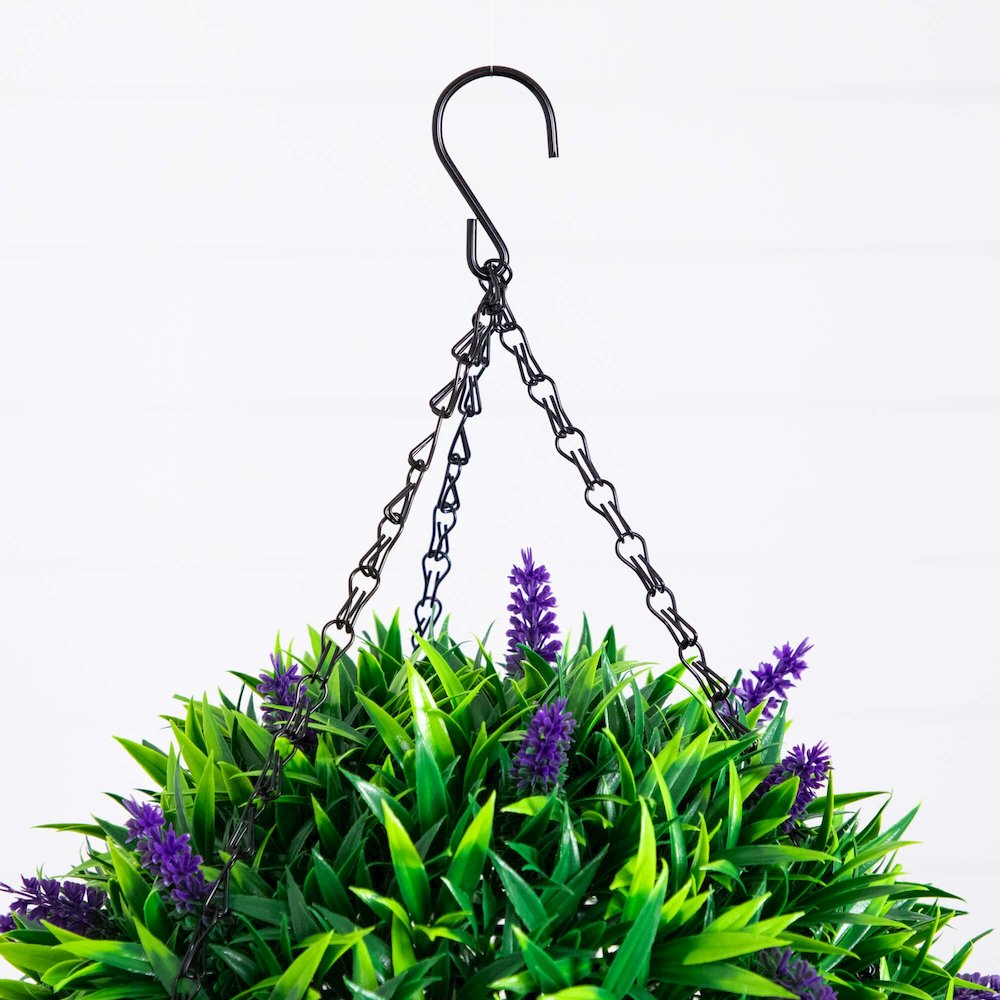 18in. UV Resistant Artificial Lavender Hanging Basket (Indoor/Outdoor). Picture 8