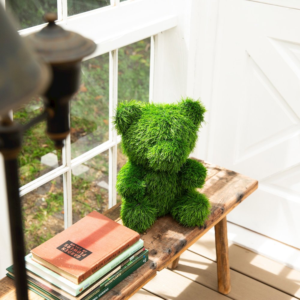 14in. UV Resistant Artificial Grass Garden Plush Topiary Bear (Indoor/Outdoor). Picture 9