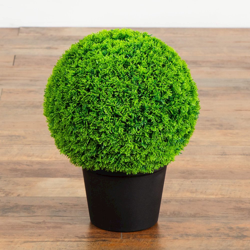 16in. UV Resistant Artificial Mediterranean Cypress Topiary Plant. Picture 2