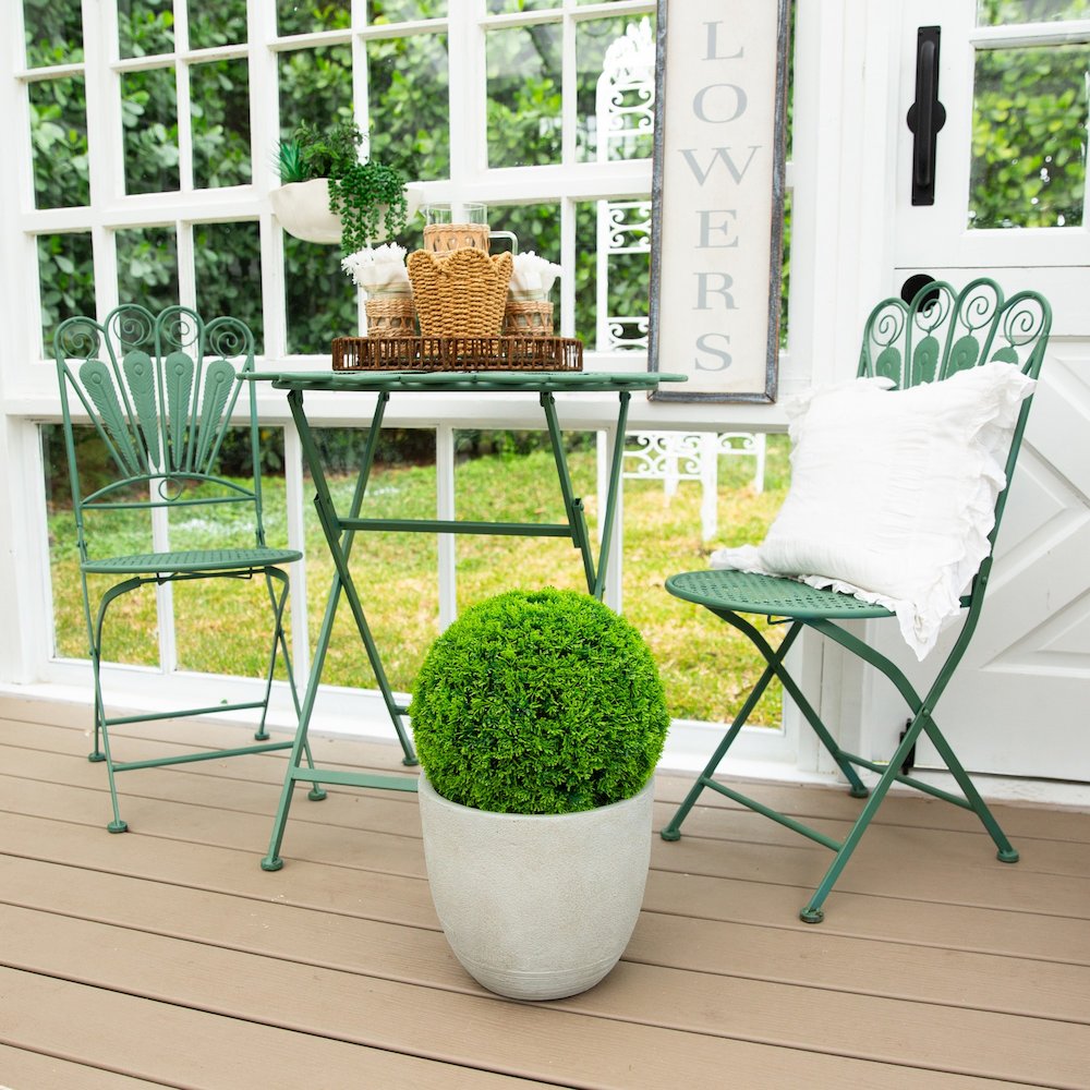 16in. UV Resistant Artificial Mediterranean Cypress Topiary Plant. Picture 7