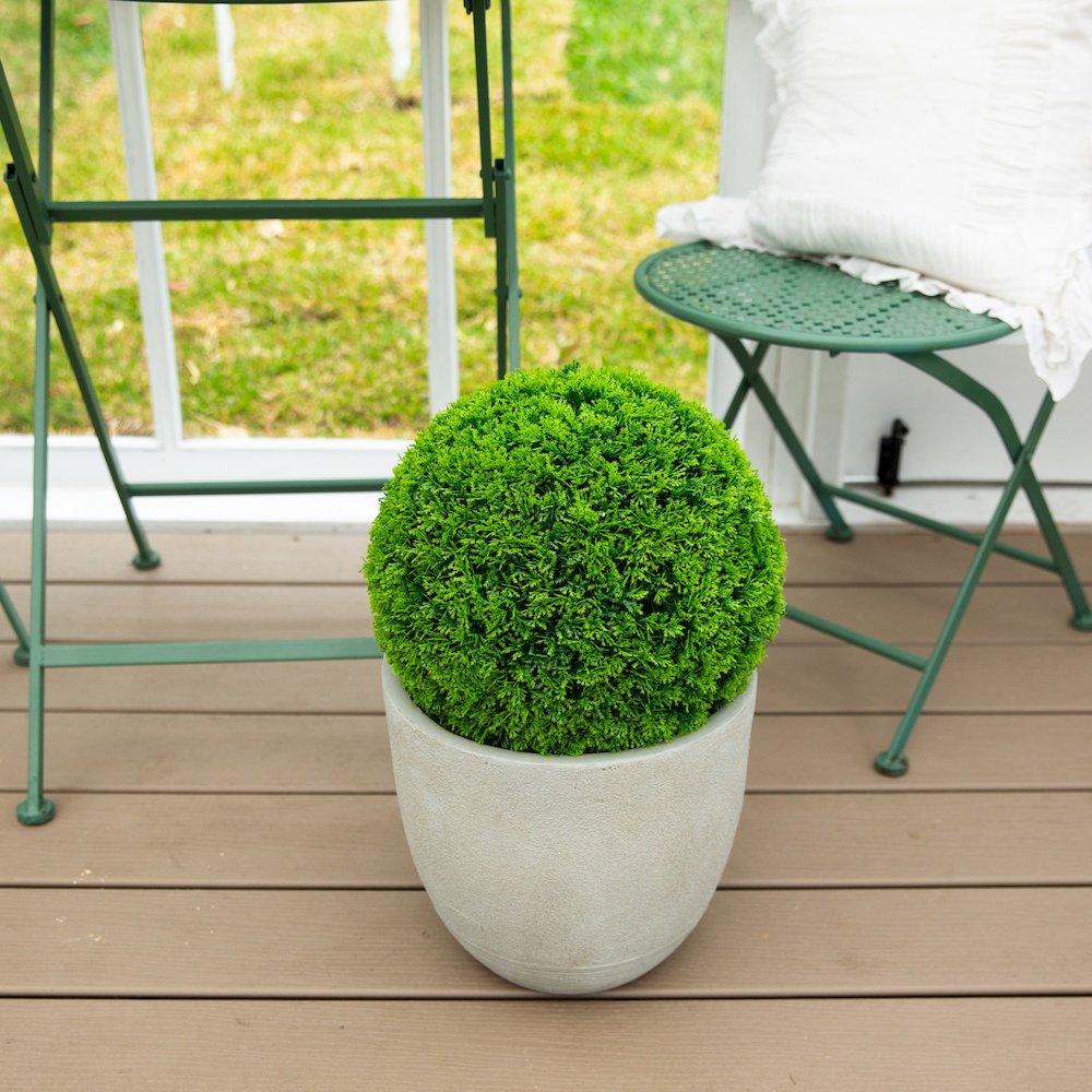 16in. UV Resistant Artificial Mediterranean Cypress Topiary Plant. Picture 8