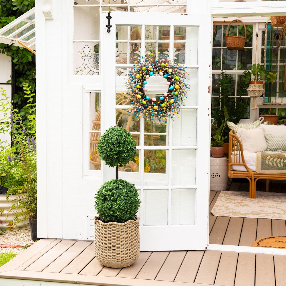 3ft. UV Resistant Boxwood Topiary with Integrated Ground Stake (Indoor/Outdoor). Picture 6