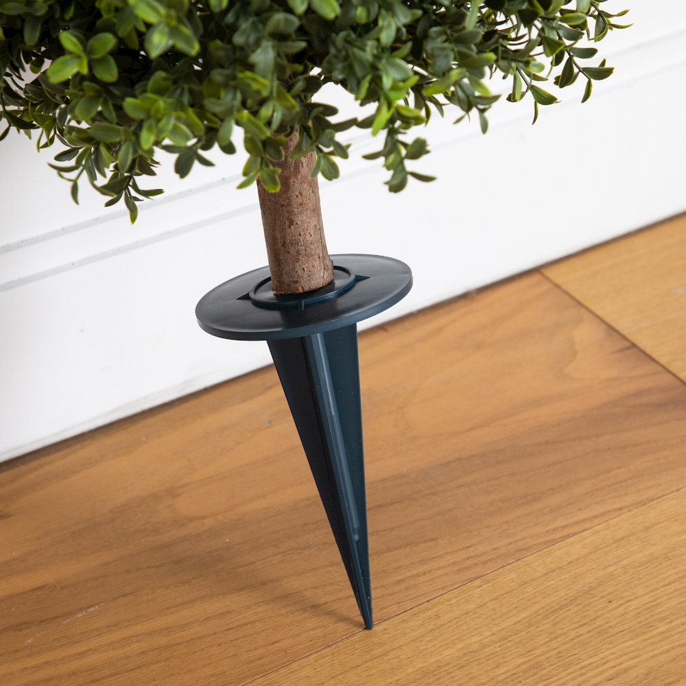 2ft. UV Resistant Boxwood Topiary with Ground Stake (Indoor/Outdoor) - Set of 2. Picture 5