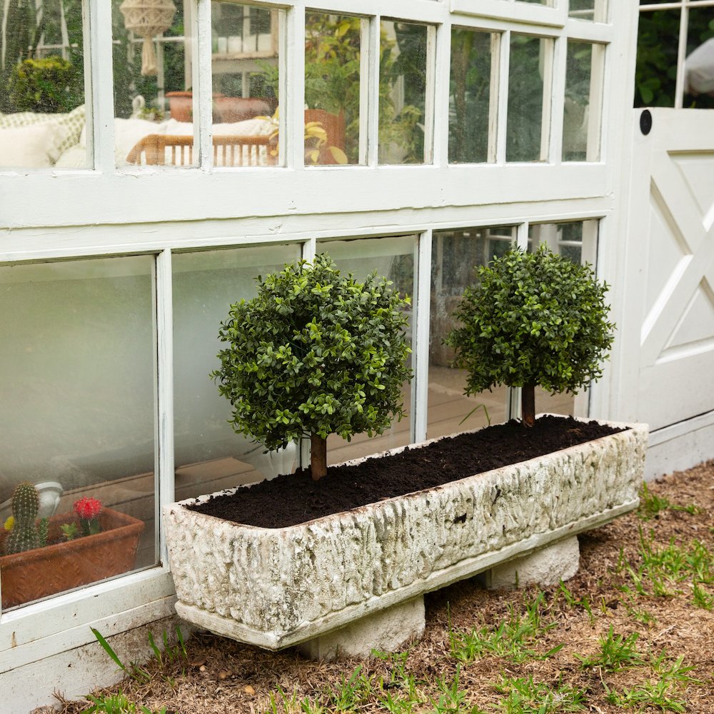 2ft. UV Resistant Boxwood Topiary with Ground Stake (Indoor/Outdoor) - Set of 2. Picture 7
