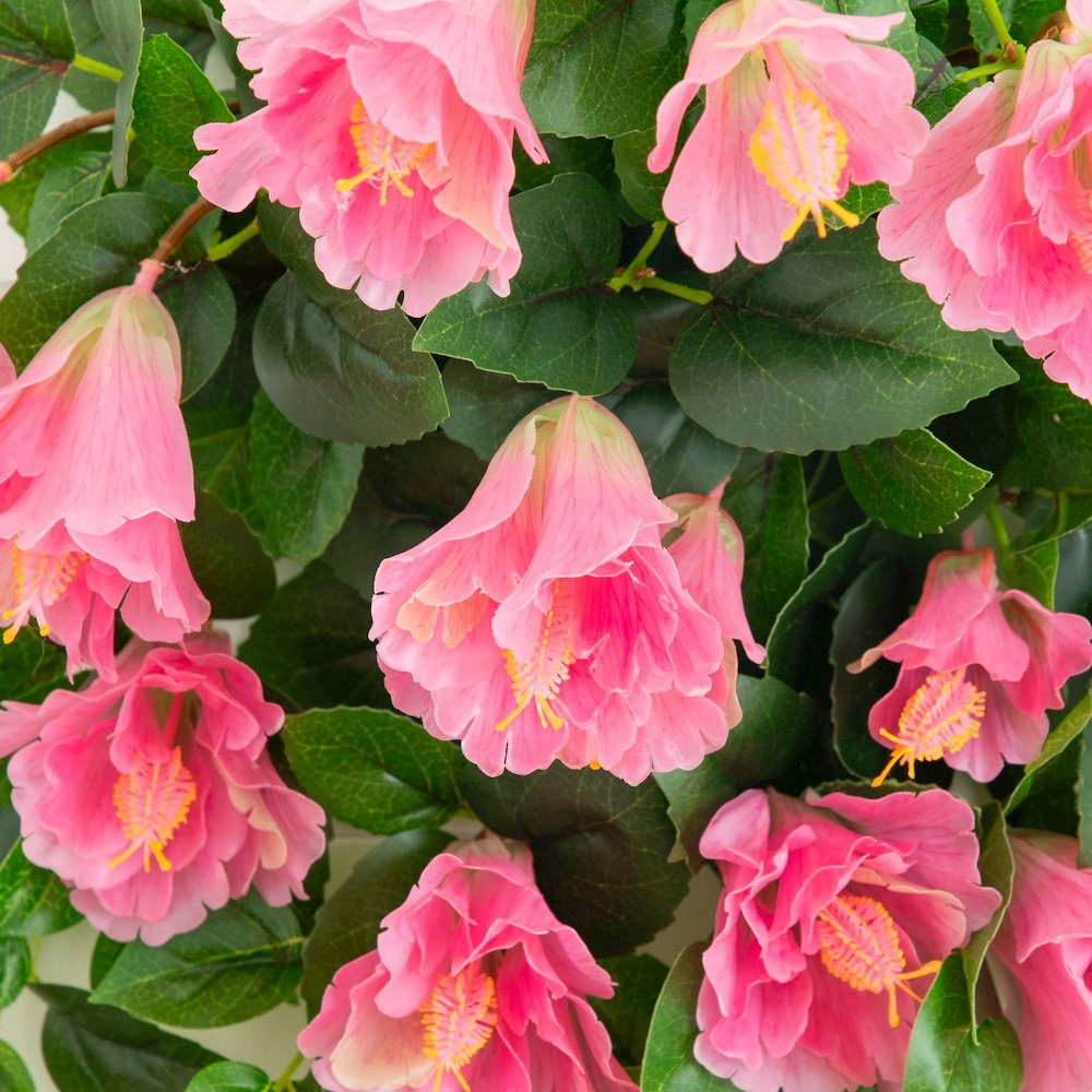 41in. UV Resistant Artificial Hibiscus Hanging Plant (Indoor/Outdoor) - Set of 2. Picture 4