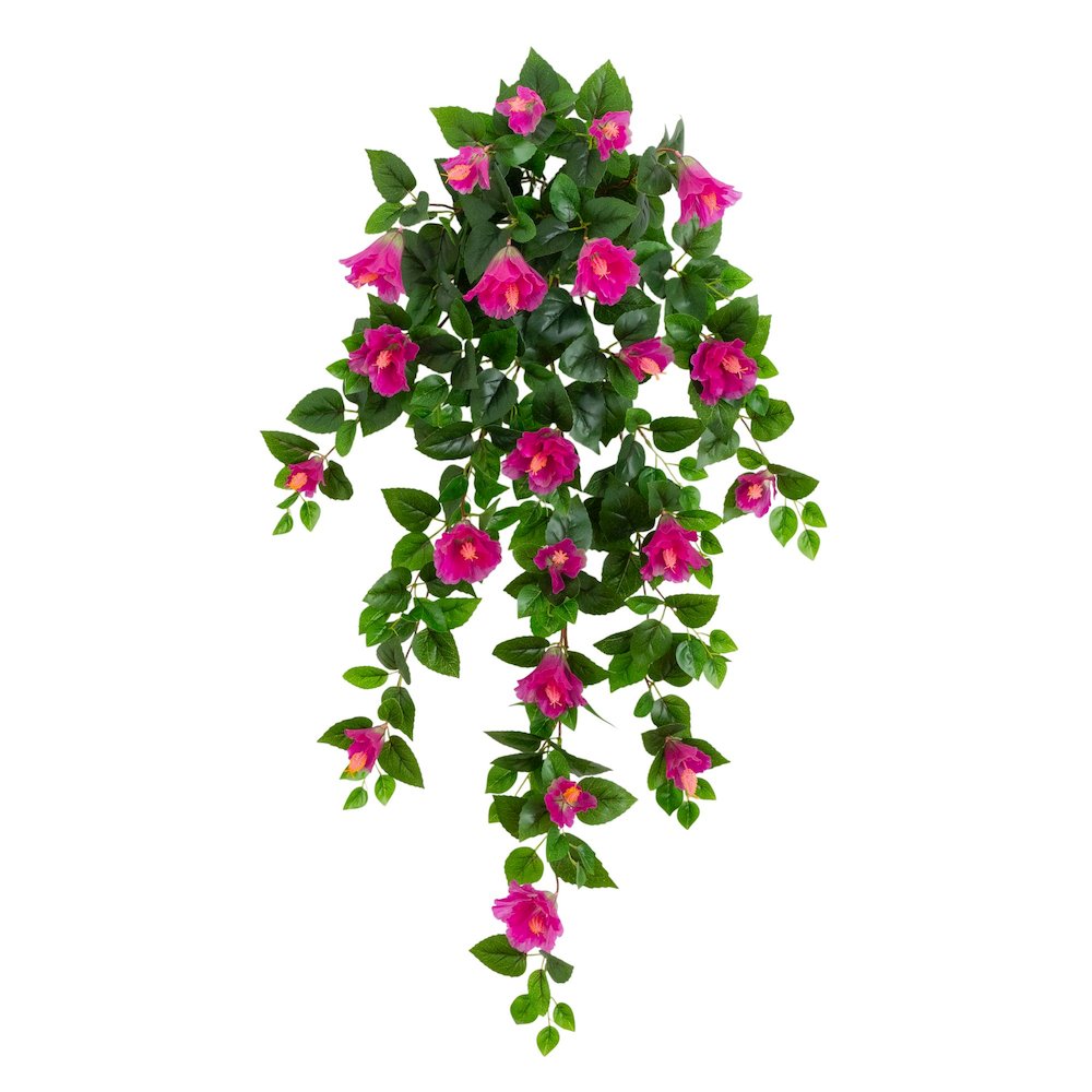 41in. UV Resistant Artificial Hibiscus Hanging Plant (Indoor/Outdoor) - Set of 2. Picture 5