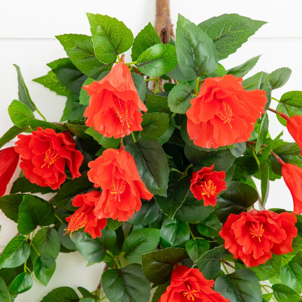 41in. UV Resistant Artificial Hibiscus Hanging Plant (Indoor/Outdoor) - Set of 2. Picture 4