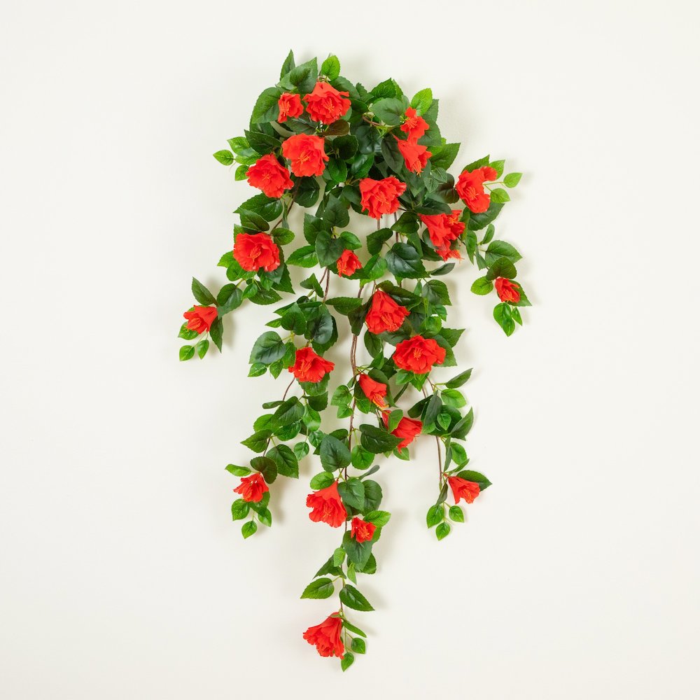 41in. UV Resistant Artificial Hibiscus Hanging Plant (Indoor/Outdoor) - Set of 2. Picture 3