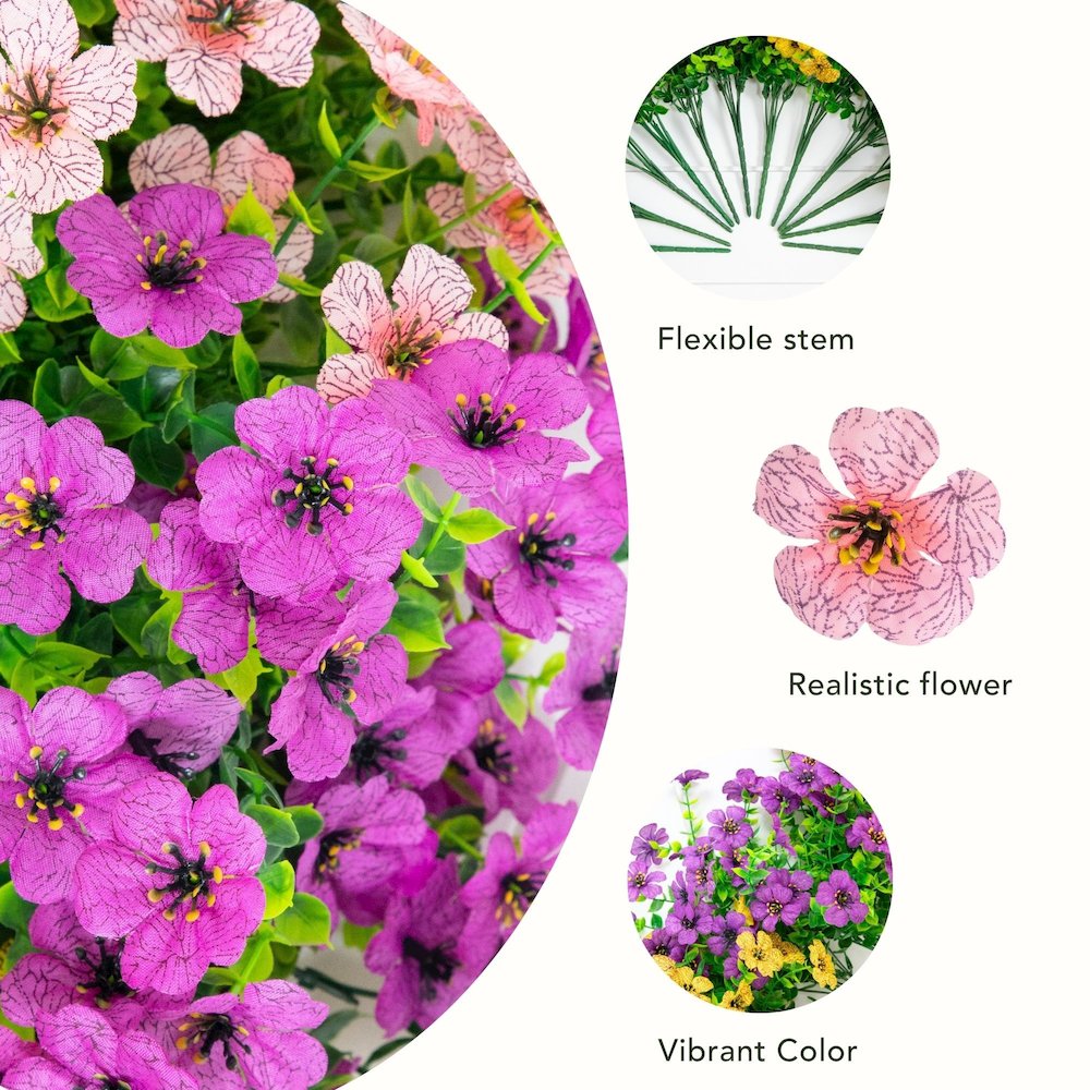 13in. UV Resistant Artificial Daisy Bush (Indoor/Outdoor) - Set of 12. Picture 13