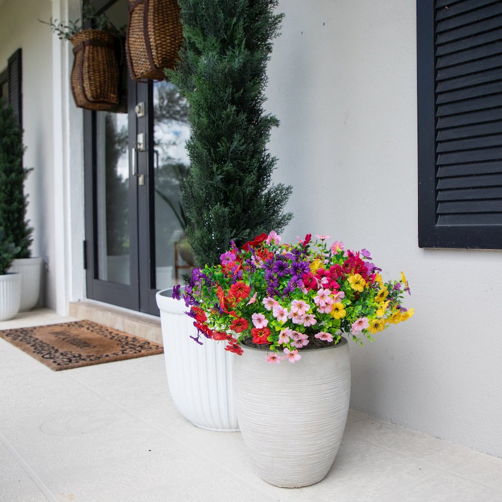 13in. UV Resistant Artificial Daisy Bush (Indoor/Outdoor) - Set of 12. Picture 8